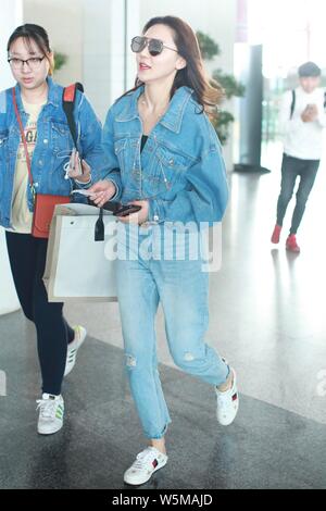 Chinese actress Huang Mengying or Maggie Huang arrives at the Beijing ...