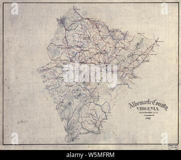 Civil War Maps 0029 Albemarle County Virginia Rebuild and Repair Stock Photo