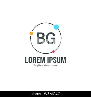 BG Letter Logo Design. Creative Modern BG Letters Icon Illustration design Stock Vector