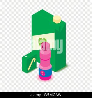 Juice icon, cartoon isometric 3d style Stock Vector