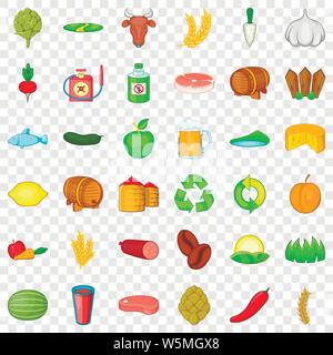 Fence icons set, isometric style Stock Vector