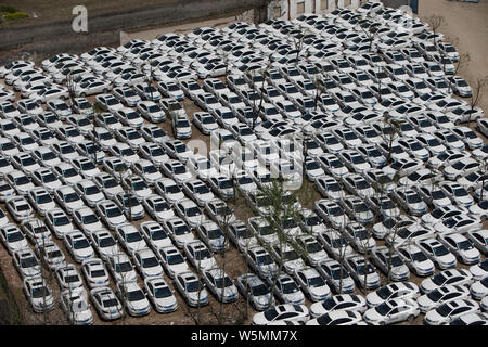 Broken and abandoned electric vehicle (EV) of Chinese car-sharing ...