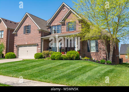 Middle class American brick home Stock Photo