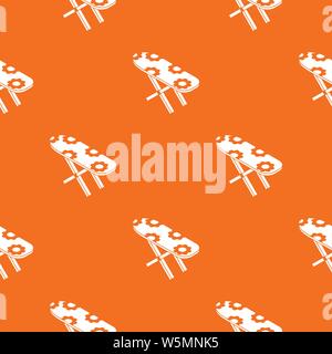 Ironing board pattern vector orange Stock Vector
