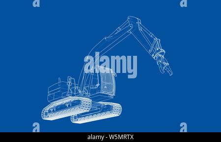 Outline sloopkraan concept. Vector Stock Vector
