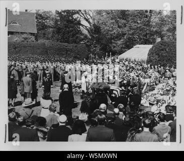 Franklin D. Roosevelt funeral in Hyde Park Stock Photo