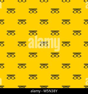 Trial frame for checking patient vision pattern vector Stock Vector
