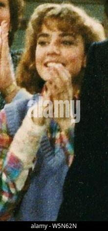 Dana Plato on the set of television show 'Diff'rent Strokes' 1983-03-09 (retouched). Stock Photo