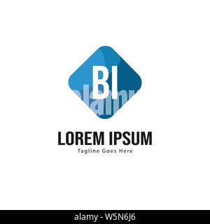 BI Letter Logo Design. Creative Modern BI Letters Icon Illustration design Stock Vector