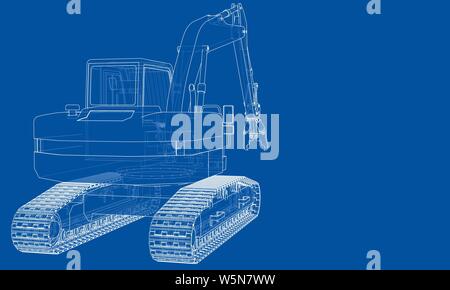 Outline sloopkraan concept. Vector Stock Vector