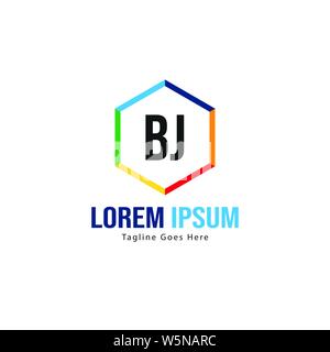 BJ Letter Logo Design. Creative Modern BJ Letters Icon Illustration design Stock Vector