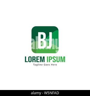 BJ Letter Logo Design. Creative Modern BJ Letters Icon Illustration design Stock Vector