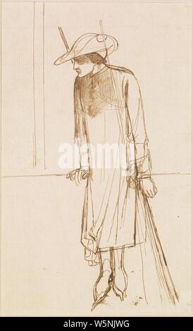 Dante Gabriel Rossetti - Dante at Verona - Figure Sketch. Stock Photo