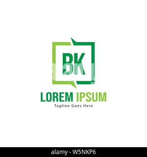 BK Letter Logo Design. Creative Modern BK Letters Icon Illustration design Stock Vector