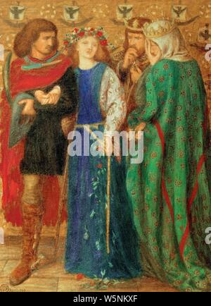 Dante Gabriel Rossetti - The First Madness of Ophelia. Stock Photo
