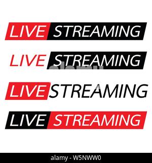 Live Streaming online sign vector design Stock Vector