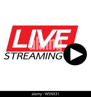 Live Streaming online sign vector design Stock Vector