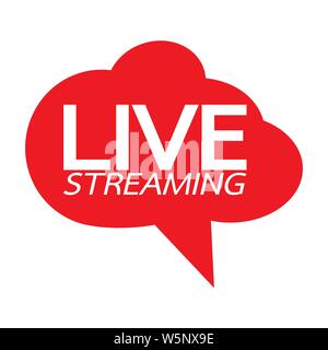 Live Streaming online sign vector design Stock Vector