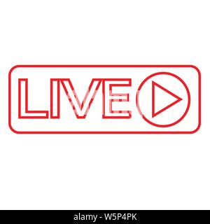 Live Streaming online sign vector design Stock Vector
