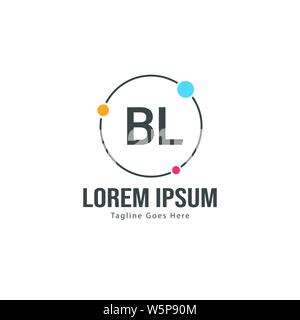 BL Letter Logo Design. Creative Modern BL Letters Icon Illustration design Stock Vector