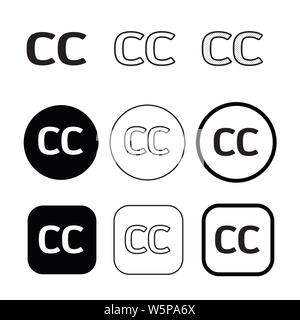 Creative commons icon symbol sign Stock Vector