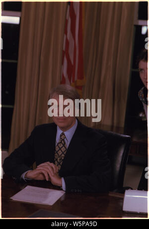 Jimmy Carter delivers Oval Office speech on energy Stock Photo