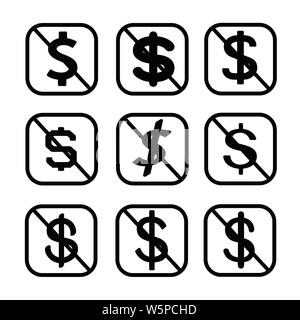 Licence and copyright Non-commercial use icon symbol sign Stock Vector