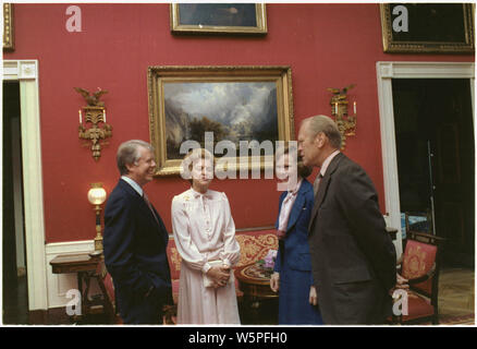 Jimmy Carter, Betty Ford, Rosalynn Carter and Gerald Ford Stock Photo