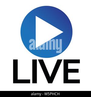 Live Streaming online sign vector design Stock Vector
