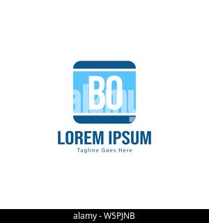 BO Letter Logo Design. Creative Modern BO Letters Icon Illustration design Stock Vector