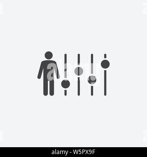 Configuration glyph icon. Monochrome style design simple element. Black color configuration icon for web and mobile. Project Management collection Stock Vector