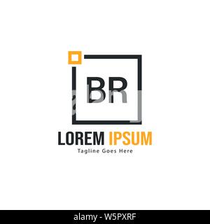 BR Letter Logo Design. Creative Modern BR Letters Icon Illustration design Stock Vector