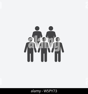 Human Resource glyph icon. Monochrome style design simple element. Black color human resource icon for web and mobile. Project Management collection Stock Vector