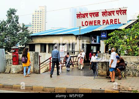 Lower Parel Railway Station Mumbai Maharashtra India Asia Stock Photo