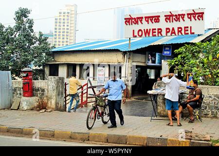 Lower Parel Railway Station Mumbai Maharashtra India Asia Stock Photo