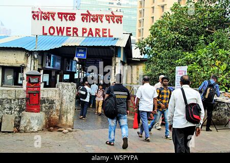 Lower Parel Railway Station Mumbai Maharashtra India Asia Stock Photo