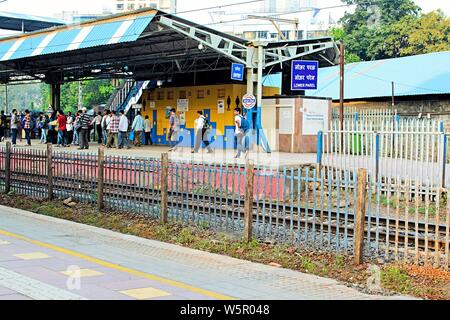 Lower Parel Railway Station Mumbai Maharashtra India Asia Stock Photo