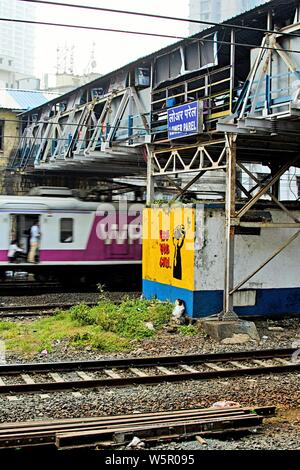 Lower Parel Railway Station Mumbai Maharashtra India Asia Stock Photo