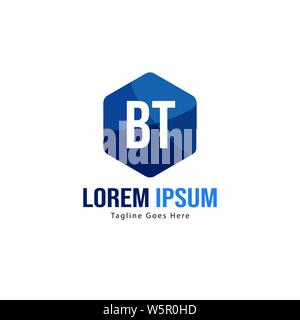 BT Letter Logo Design. Creative Modern BT Letters Icon Illustration design Stock Vector