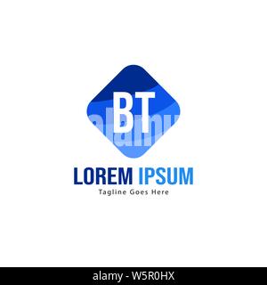 BT Letter Logo Design. Creative Modern BT Letters Icon Illustration design Stock Vector