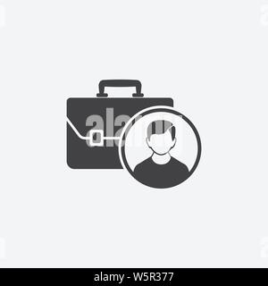Employability glyph icon. Monochrome style design simple element. Black color employability icon for web and mobile. Project Management collection Stock Vector