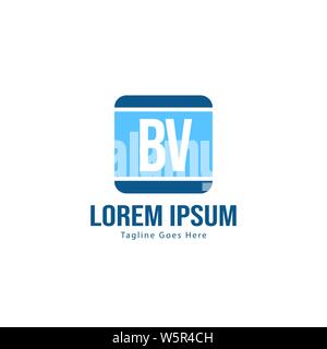 BV Letter Logo Design. Creative Modern BV Letters Icon Illustration design Stock Vector