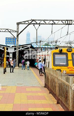 Dadar Railway Station platform Mumbai Maharashtra India Asia Stock Photo