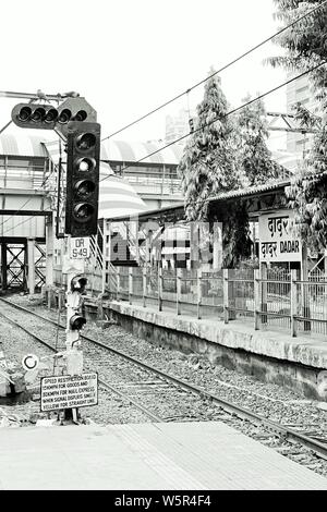 Dadar Railway Station platform Mumbai Maharashtra India Asia Stock Photo