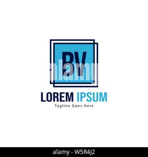 BV Letter Logo Design. Creative Modern BV Letters Icon Illustration design Stock Vector