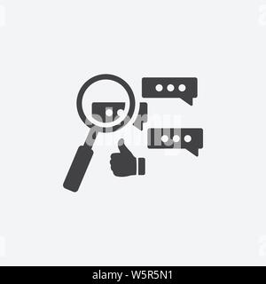 Monitoring Feedback glyph icon. Monochrome style design simple element. Black color monitoring feedback icon for web and mobile. Project Management Stock Vector