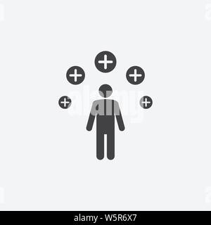 Positive Experience glyph icon. Monochrome style design simple element. Black color positive experience icon for web and mobile. Project Management Stock Vector