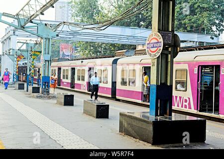 Mahim Junction Railway Station road Mumbai Maharashtra India Asia Stock Photo