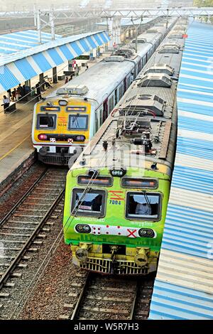 Mahim Junction Railway Station road Mumbai Maharashtra India Asia Stock Photo