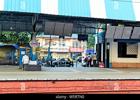 Mahim Junction Railway Station road Mumbai Maharashtra India Asia Stock Photo